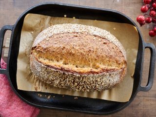 Kernza Sourdough Bread Recipe Baked Loaf