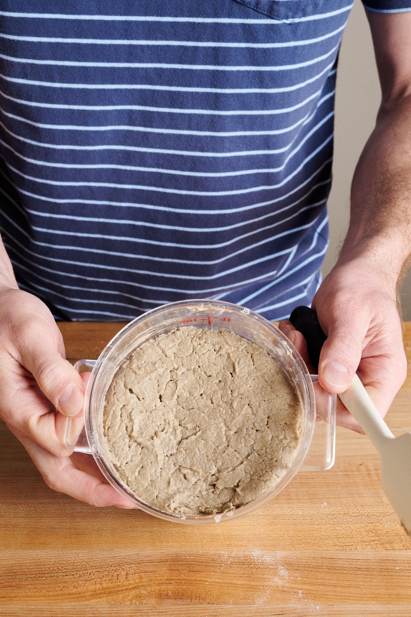 Ripe sourdough rye levain.