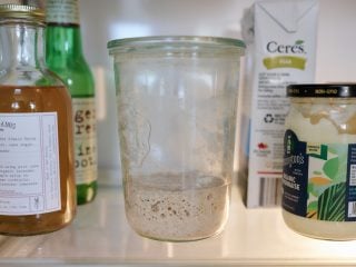 How I store my sourdough starter in the fridge for vacation