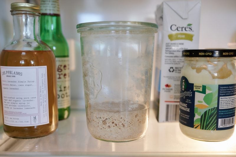 How I store my sourdough starter in the fridge for vacation