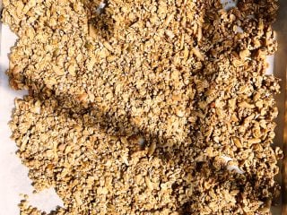 Sourdough discard granola finished baking.