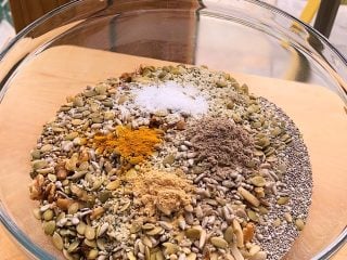 Sourdough discard granola dry ingredients.