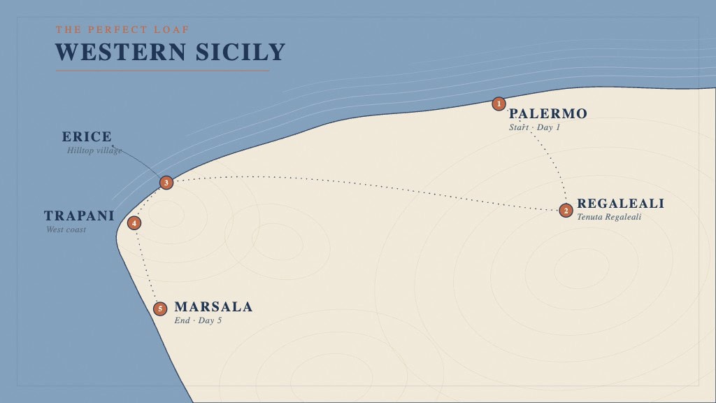 The Perfect Loaf Sicily 2027 Trip Map